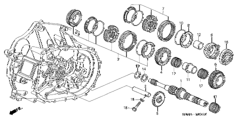 2006 RSX BASE 3 DOOR 5MT MT MAINSHAFT (5MT) (KA) diagram 2006 RSX BASE 3 DOOR 5MT MT MAINSHAFT (5MT) (KA) diagram