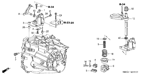 2006 RSX BASE 3 DOOR 5MT MT SHIFT ARM (5MT) diagram 2006 RSX BASE 3 DOOR 5MT MT SHIFT ARM (5MT) diagram