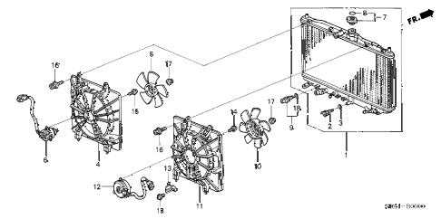 2005 TSX 4 DOOR 6MT RADIATOR (DENSO) diagram 2005 TSX 4 DOOR 6MT RADIATOR (DENSO) diagram
