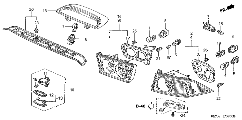 2004 TSX 4 DOOR 5AT TAILLIGHT - LICENSE LIGHT diagram 2004 TSX 4 DOOR 5AT TAILLIGHT - LICENSE LIGHT diagram
