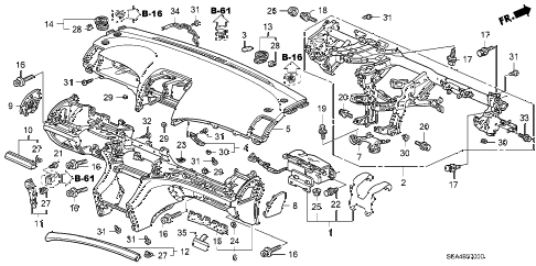 2006 TSX 4 DOOR 6MT INSTRUMENT PANEL diagram 2006 TSX 4 DOOR 6MT INSTRUMENT PANEL diagram