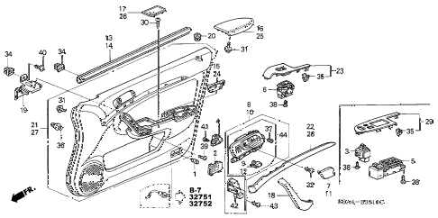 2004 TSX 4 DOOR 5AT FRONT DOOR LINING diagram 2004 TSX 4 DOOR 5AT FRONT DOOR LINING diagram