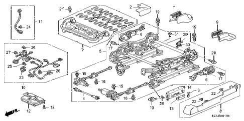 2006 TSX 4 DOOR 6MT FRONT SEAT COMPONENTS (L.) (2) diagram 2006 TSX 4 DOOR 6MT FRONT SEAT COMPONENTS (L.) (2) diagram