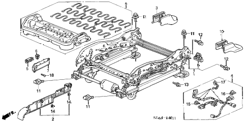 2005 TSX 4 DOOR 5AT FRONT SEAT COMPONENTS (R.) (4WAY POWER SEAT) diagram 2005 TSX 4 DOOR 5AT FRONT SEAT COMPONENTS (R.) (4WAY POWER SEAT) diagram