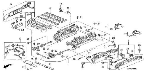 2007 TSX 4 DOOR 6MT FRONT SEAT COMPONENTS (R.) (4WAY POWER SEAT) (2) diagram 2007 TSX 4 DOOR 6MT FRONT SEAT COMPONENTS (R.) (4WAY POWER SEAT) (2) diagram