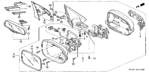 2004 TSX 4 DOOR 6MT MIRROR diagram 2004 TSX 4 DOOR 6MT MIRROR diagram