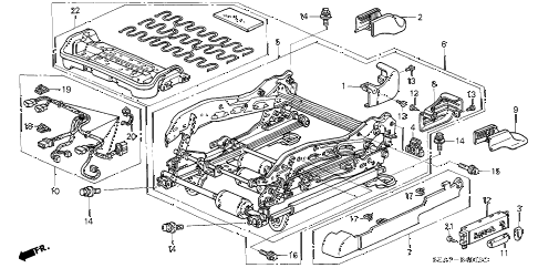 2004 TSX 4 DOOR 5AT FRONT SEAT COMPONENTS (L.) diagram 2004 TSX 4 DOOR 5AT FRONT SEAT COMPONENTS (L.) diagram