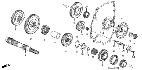 2008 TSX 4 DOOR 5AT AT COUNTERSHAFT diagram 2008 TSX 4 DOOR 5AT AT COUNTERSHAFT diagram