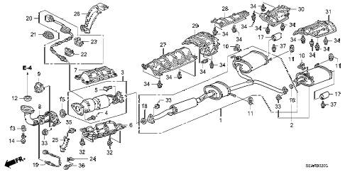 2008 TSX 4 DOOR 5AT EXHAUST PIPE diagram 2008 TSX 4 DOOR 5AT EXHAUST PIPE diagram