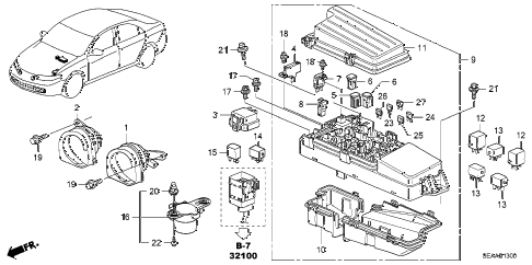 2008 TSX 4 DOOR 5AT CONTROL UNIT (ENGINE ROOM) diagram 2008 TSX 4 DOOR 5AT CONTROL UNIT (ENGINE ROOM) diagram