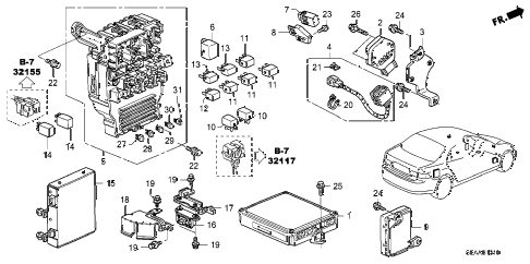 2008 TSX 4 DOOR 6MT CONTROL UNIT (CABIN) diagram 2008 TSX 4 DOOR 6MT CONTROL UNIT (CABIN) diagram