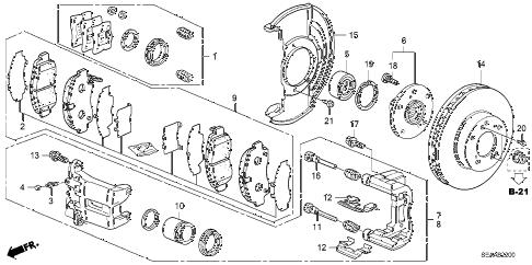 2008 TSX 4 DOOR 6MT FRONT BRAKE diagram 2008 TSX 4 DOOR 6MT FRONT BRAKE diagram