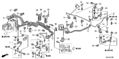 2008 TSX 4 DOOR 6MT BRAKE LINES (VSA) diagram 2008 TSX 4 DOOR 6MT BRAKE LINES (VSA) diagram
