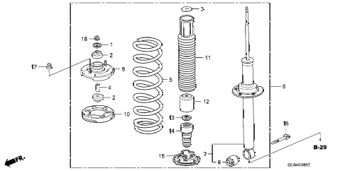 2008 TSX 4 DOOR 6MT REAR SHOCK ABSORBER diagram 2008 TSX 4 DOOR 6MT REAR SHOCK ABSORBER diagram