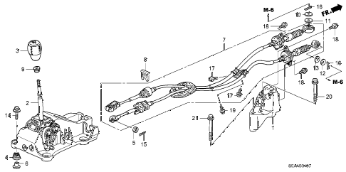 2008 TSX 4 DOOR 6MT SHIFT LEVER diagram 2008 TSX 4 DOOR 6MT SHIFT LEVER diagram