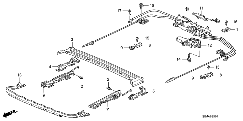2008 TSX 4 DOOR 6MT ROOF SLIDE COMPONENTS diagram 2008 TSX 4 DOOR 6MT ROOF SLIDE COMPONENTS diagram