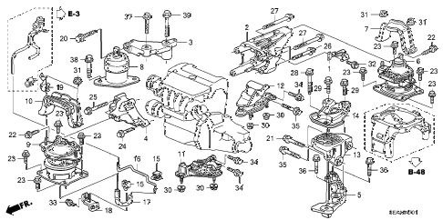 2008 TSX 4 DOOR 5AT ENGINE MOUNTS (AT) diagram 2008 TSX 4 DOOR 5AT ENGINE MOUNTS (AT) diagram