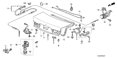 2008 TSX 4 DOOR 6MT TRUNK LID diagram 2008 TSX 4 DOOR 6MT TRUNK LID diagram