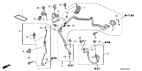2008 TSX 4 DOOR 6MT A/C HOSES - PIPES diagram 2008 TSX 4 DOOR 6MT A/C HOSES - PIPES diagram