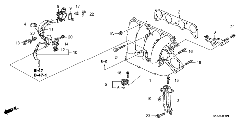 2008 TSX 4 DOOR 6MT INTAKE MANIFOLD diagram 2008 TSX 4 DOOR 6MT INTAKE MANIFOLD diagram