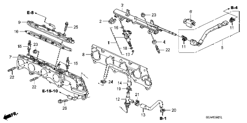 2008 TSX 4 DOOR 5AT FUEL INJECTOR diagram 2008 TSX 4 DOOR 5AT FUEL INJECTOR diagram