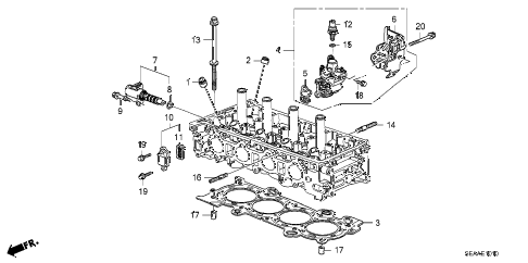 2008 TSX 4 DOOR 5AT VTC OIL CONTROL VALVE diagram 2008 TSX 4 DOOR 5AT VTC OIL CONTROL VALVE diagram