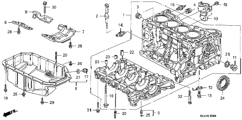 2008 TSX 4 DOOR 6MT CYLINDER BLOCK - OIL PAN diagram 2008 TSX 4 DOOR 6MT CYLINDER BLOCK - OIL PAN diagram