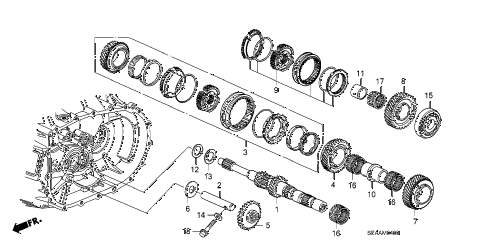 2008 TSX 4 DOOR 6MT MT MAINSHAFT (KA) diagram 2008 TSX 4 DOOR 6MT MT MAINSHAFT (KA) diagram