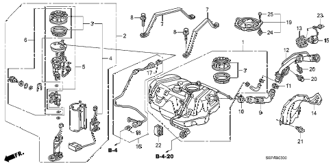 2008 TL TYPE-S 4 DOOR 5AT FUEL TANK diagram 2008 TL TYPE-S 4 DOOR 5AT FUEL TANK diagram