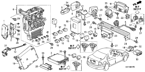2008 TL TYPE-S 4 DOOR 5AT CONTROL UNIT (CABIN) diagram 2008 TL TYPE-S 4 DOOR 5AT CONTROL UNIT (CABIN) diagram