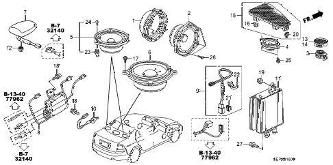 2008 TL TYPE-S 4 DOOR 6MT RADIO ANTENNA - SPEAKER diagram 2008 TL TYPE-S 4 DOOR 6MT RADIO ANTENNA - SPEAKER diagram