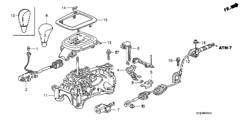 2008 TL TYPE-S 4 DOOR 5AT SELECT LEVER diagram 2008 TL TYPE-S 4 DOOR 5AT SELECT LEVER diagram
