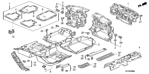 2008 TL TYPE-S 4 DOOR 5AT FLOOR MAT diagram 2008 TL TYPE-S 4 DOOR 5AT FLOOR MAT diagram