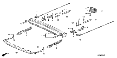 2008 TL TYPE-S 4 DOOR 5AT ROOF SLIDE COMPONENTS diagram 2008 TL TYPE-S 4 DOOR 5AT ROOF SLIDE COMPONENTS diagram