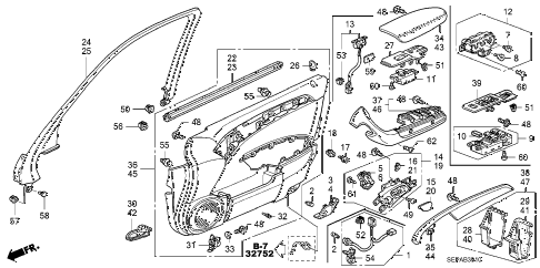 2008 TL TYPE-S 4 DOOR 5AT FRONT DOOR LINING diagram 2008 TL TYPE-S 4 DOOR 5AT FRONT DOOR LINING diagram