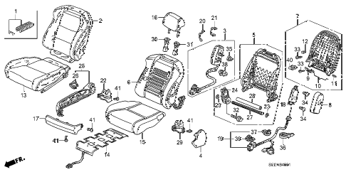 2008 TL TYPE-S 4 DOOR 5AT FRONT SEAT (R.) diagram 2008 TL TYPE-S 4 DOOR 5AT FRONT SEAT (R.) diagram