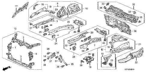 2008 TL TYPE-S 4 DOOR 6MT FRONT BULKHEAD - DASHBOARD diagram 2008 TL TYPE-S 4 DOOR 6MT FRONT BULKHEAD - DASHBOARD diagram