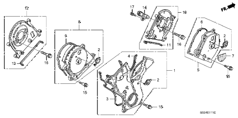2008 TL TYPE-S 4 DOOR 5AT TIMING BELT COVER diagram 2008 TL TYPE-S 4 DOOR 5AT TIMING BELT COVER diagram