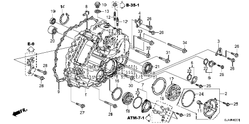 2012 RL-TEC 4 DOOR 6AT AT TRANSMISSION CASE (6AT) diagram 2012 RL-TEC 4 DOOR 6AT AT TRANSMISSION CASE (6AT) diagram