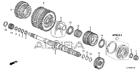 2012 RL-TEC 4 DOOR 6AT AT MAINSHAFT (6AT) diagram 2012 RL-TEC 4 DOOR 6AT AT MAINSHAFT (6AT) diagram