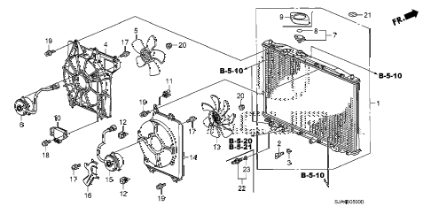 2008 RL-TEC 4 DOOR 5AT RADIATOR (DENSO) diagram 2008 RL-TEC 4 DOOR 5AT RADIATOR (DENSO) diagram