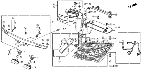 2012 RL-TEC 4 DOOR 6AT TAILLIGHT - LICENSE LIGHT (2) diagram 2012 RL-TEC 4 DOOR 6AT TAILLIGHT - LICENSE LIGHT (2) diagram