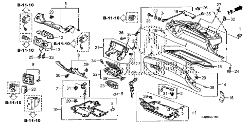 2008 RL-TEC 4 DOOR 5AT INSTRUMENT PANEL GARNISH diagram 2008 RL-TEC 4 DOOR 5AT INSTRUMENT PANEL GARNISH diagram