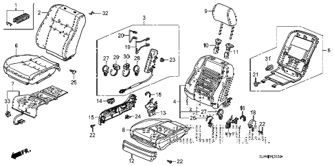 2010 RL-TEC 4 DOOR 5AT FRONT SEAT (R.) (2) diagram 2010 RL-TEC 4 DOOR 5AT FRONT SEAT (R.) (2) diagram