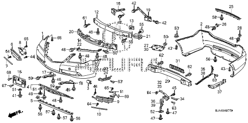 2009 RL-TEC 4 DOOR 5AT BUMPERS (2) diagram 2009 RL-TEC 4 DOOR 5AT BUMPERS (2) diagram