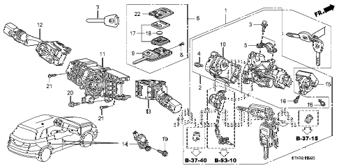 2010 RDX(TECH) 5 DOOR 5AT COMBINATION SWITCH diagram 2010 RDX(TECH) 5 DOOR 5AT COMBINATION SWITCH diagram