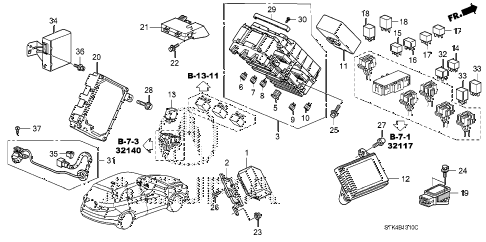 2010 RDX 5 DOOR 5AT CONTROL UNIT (CABIN) (1) diagram 2010 RDX 5 DOOR 5AT CONTROL UNIT (CABIN) (1) diagram