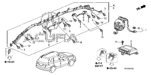 2007 RDX 5 DOOR 5AT SRS UNIT (1) diagram 2007 RDX 5 DOOR 5AT SRS UNIT (1) diagram