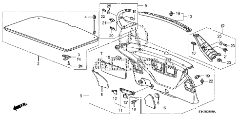 2007 RDX 5 DOOR 5AT TAILGATE LINING diagram 2007 RDX 5 DOOR 5AT TAILGATE LINING diagram