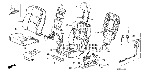 2009 RDX TECH 5 DOOR 5AT FRONT SEAT (L.) (2) diagram 2009 RDX TECH 5 DOOR 5AT FRONT SEAT (L.) (2) diagram